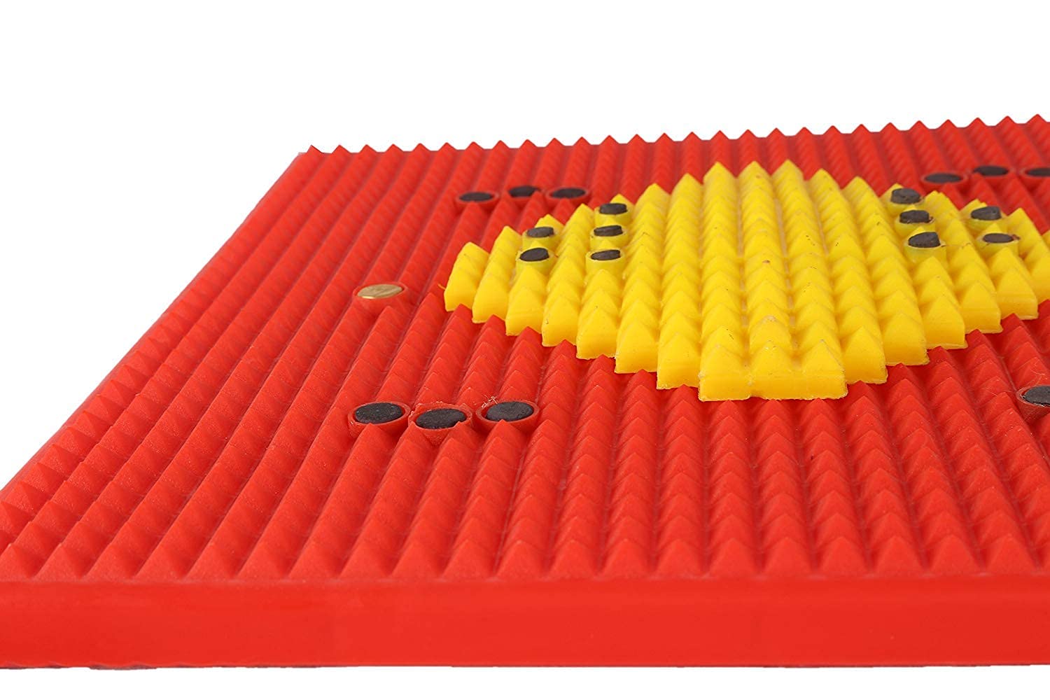 Acupressure Super Mat With Copper Magnetic Pyramid Power Big Size Red